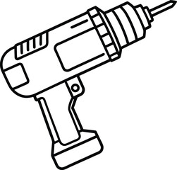 drill punch color flat image vector illustration 