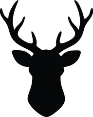 Naklejka premium deer head silhouette
