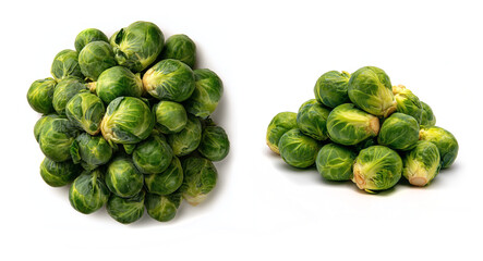 Fototapeta premium _Brussels_sprouts_on_white_background