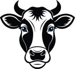 cow head clipart silhouette