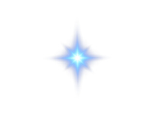 Obraz premium Shimmering Blue Star Glow which emits an Intense Luminescence designed for Visual Enhancement