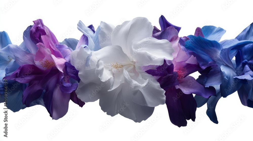 Aufkleber a delicate arrangement of softly colored floral elements showcases intricate details and seamless tr