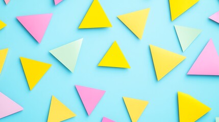 Colorful Seamless Pattern with Arrows and Ribbons in Geometric Design