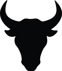bold bull head silhouette