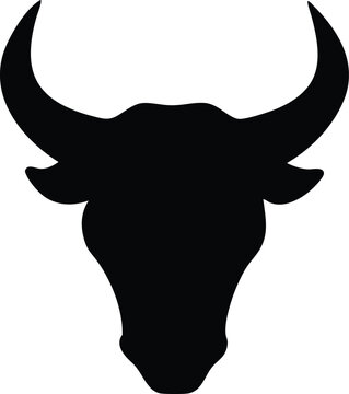 bold bull head silhouette