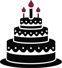 birthday cake silhouette