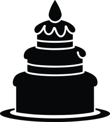 birthday cake silhouette