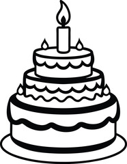birthday cake silhouette