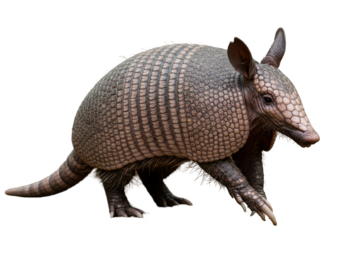 Armored wanderer An armadillo emerges into view