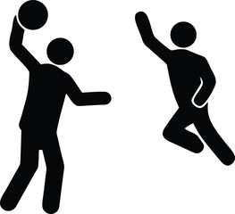 basketball players silhouette