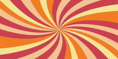 Retro swirl pattern in warm tones abstract groovy background illustration