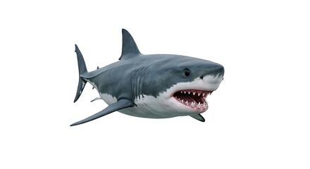 Obraz premium Great White Shark Side View