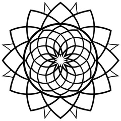 Timeless Mandala Circle Line Art