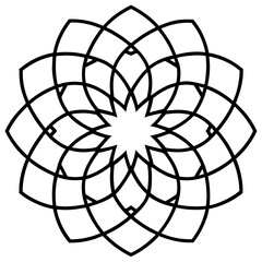 Obraz premium Timeless Mandala Circle Line Art