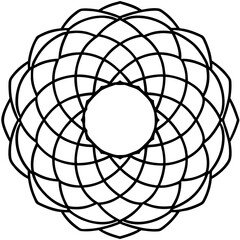 Timeless Mandala Circle Line Art