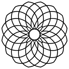 Obraz premium Timeless Mandala Circle Line Art