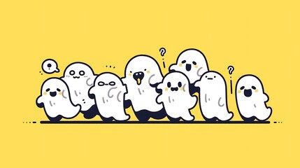 cute zombies, chibi doodle style