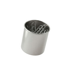 Silver paperclip holder cup