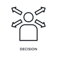 Decision Icon Outline Style. Vector Illustration For Graphic Design