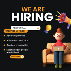 We Are hiring Business poster design