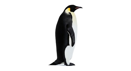 Fototapeta premium Standing Penguin on White