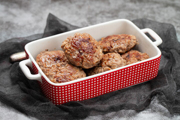 Homemade fried meatballs
