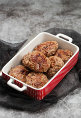 Homemade fried meatballs