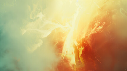  Abstract Light Leaks Overlay with Warm Glowing Colors and Film Texture