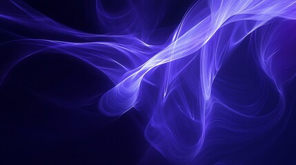 Fototapeta premium Blue abstract digital background with waves and light motion effects