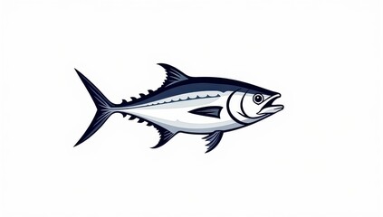 Fototapeta premium an abstract tuna made with sharp angular lines 