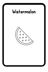 WATERMELON COLORING PICTURES