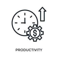 Productivity Icon Outline Style. Vector Illustration For Graphic Design