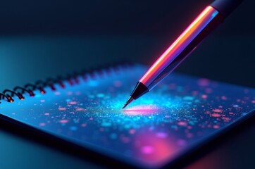 A stylus on a digital note pad