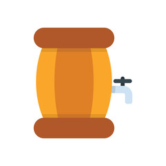 Oak Barrel Vector icon