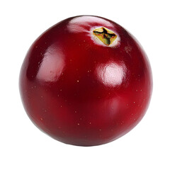 Obraz premium Juicy red cranberry isolated on white background food photography minimalist style clean environment close-up perspective