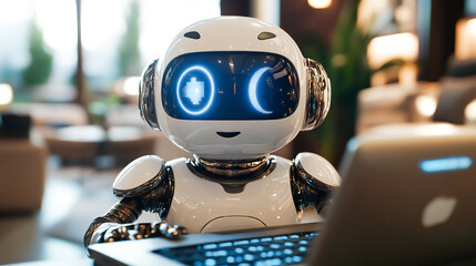 Ai copywriting bot using chatgpt for content creation artificial intelligence concept 3d illustration