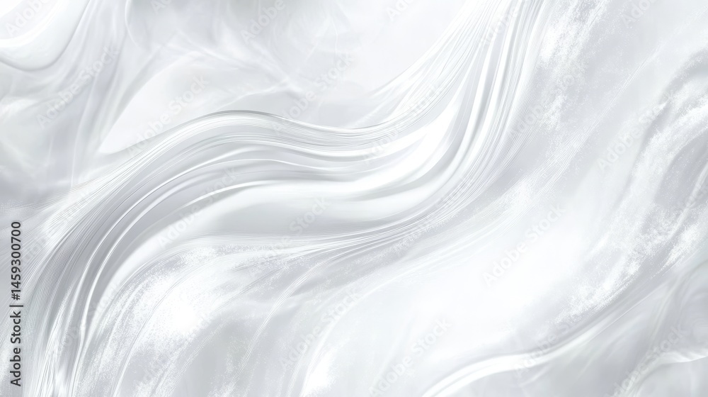 Poster minimal abstract background with flowing white and gray lines, soft curve design in modern gradient 