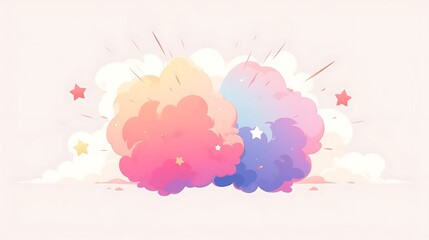 color powder explosion, colorful anime style