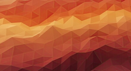 Obraz premium Low poly abstract landscape featuring warm earthy hues and subtle transitions evoking organic feel
