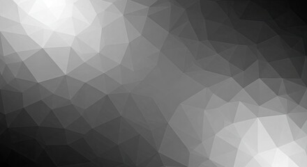 Obraz premium Abstract grayscale polygonal art with refined subtle shading variations enhancing depth and contrast