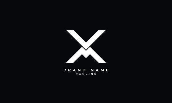 VMX, VXM, MVX, MXV, XMV, XVM, VM, MV, Abstract initial monogram letter alphabet logo design
