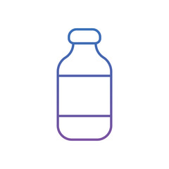 Glass Milk Bottle Vector icon