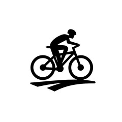 Fototapeta premium silhouette of a biker