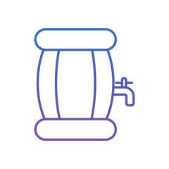 Oak Barrel Vector icon