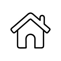 Home icon, simple line art, for websites and apps