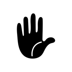 Stop hand icon