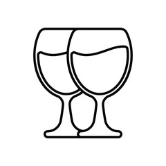 Champagne Glasses Vector icon