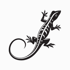 Naklejka premium green anole lizard vector