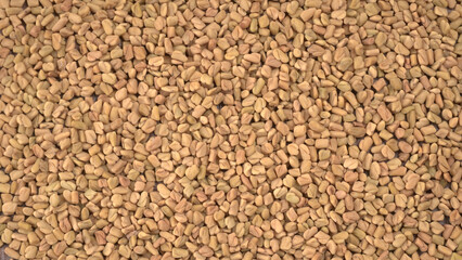 Methi or fenugreek seeds with methi leaves.Methi seeds is good for health.
