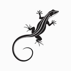 Naklejka premium green anole lizard vector